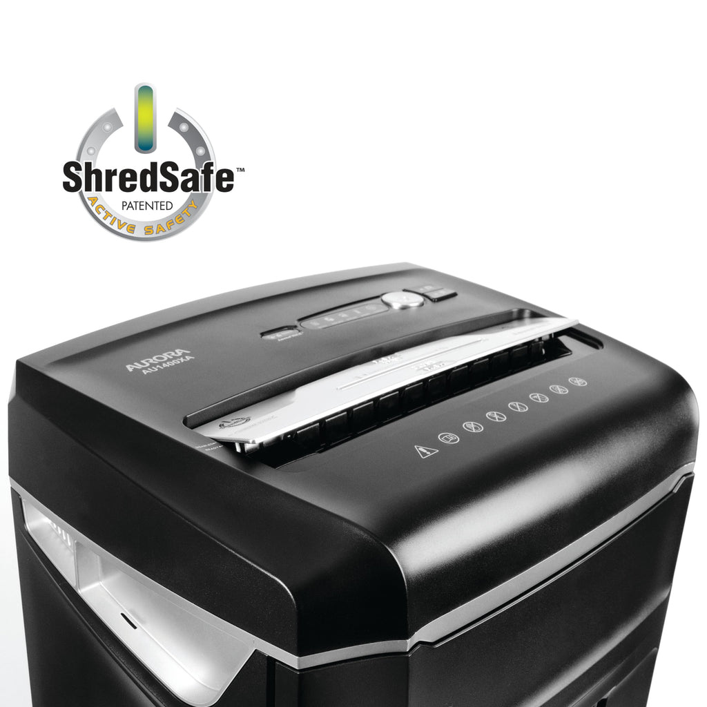 Aurora AU1270XB Professional Grade 12-Sheet Security P-4 Cross-Cut Paper and Credit Card/ 20 Minutes Continuous Run Time Shredder