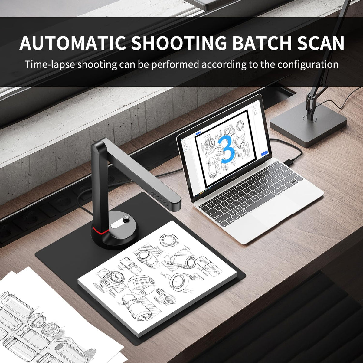 NetumScan 13MP Book Document Camera for Teachers with Windows,Mac OS,Linux