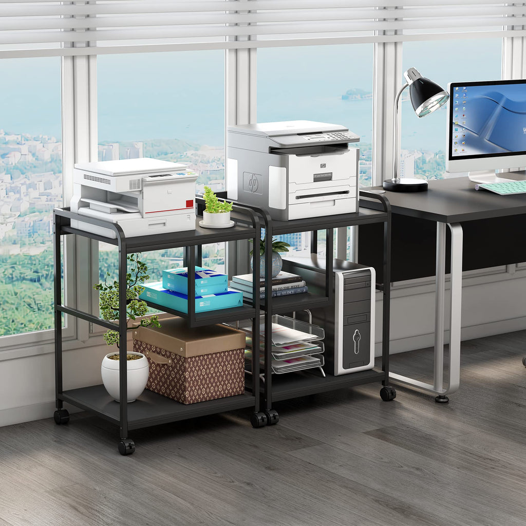Fannova Large Printer & PC Tower Stand with Wheels for Home Office Storage