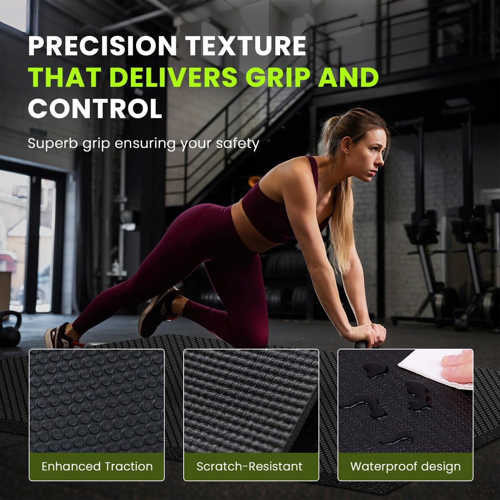 Stepwaver Large Exercise Mat, 6'x4'/7'x5'/8'x5'/9'x5'/10'x5'/12'x5'x8mm