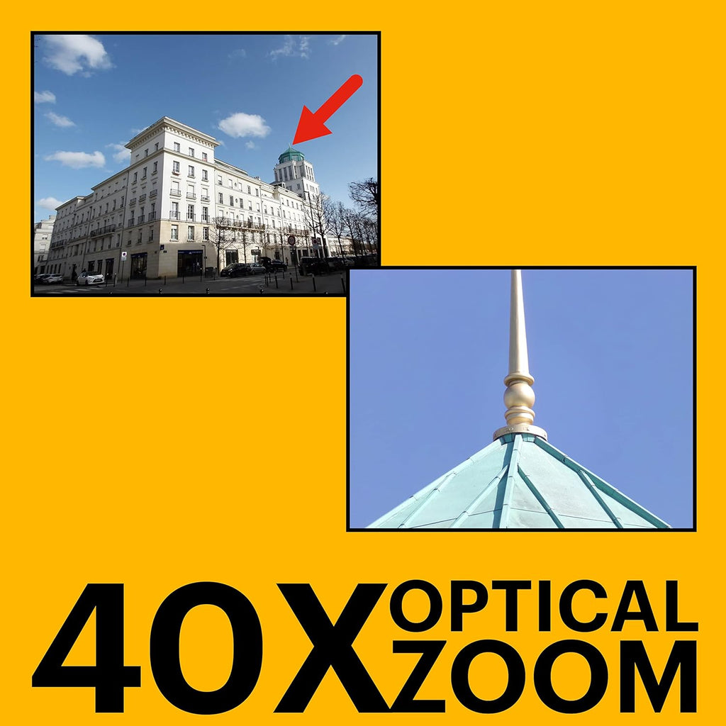 KODAK PIXPRO AZ405 20MP Digital Camera, 40x Optical Zoom, AA, OIS, Black