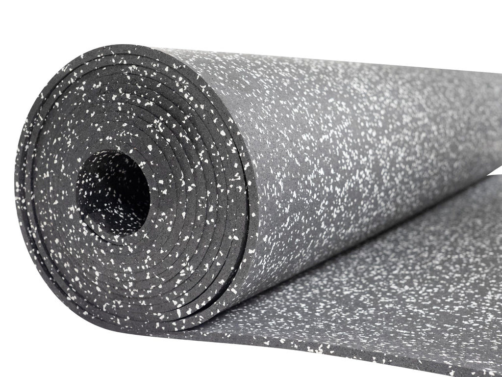 Genaflex Rubber Gym Floor Mat - 8mm Thick - Heavy Duty Commercial Protective Gym Flooring Roll (10% Blue, 4' X 6')