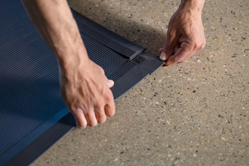 Baselayer Performance Series Interlocking Floor Tiles - Durable Â½ in TPE (Rubber Like, NOT Foam, no Odor) - Gym Flooring for Weights & Heavy Equipment - Black, 15 SqFt (6 Pack) - Made in USA