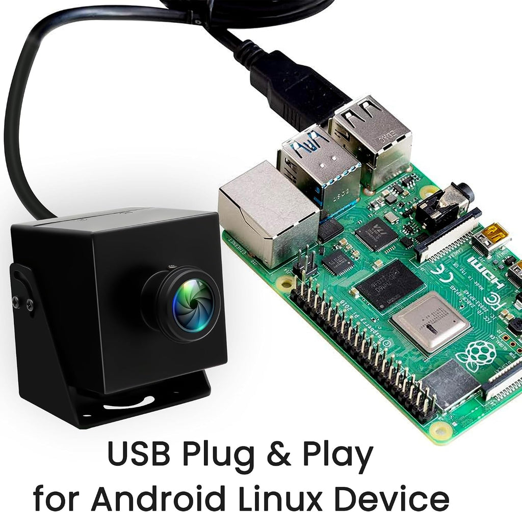 48MP USB Camera 8K Webcam 6000P Ultra HD Cam with 200Degree Wide Angle Fisheye Lens PC Computer Lightburn for Laser Engraver Plug and Play for Document Scanning Face Recognition