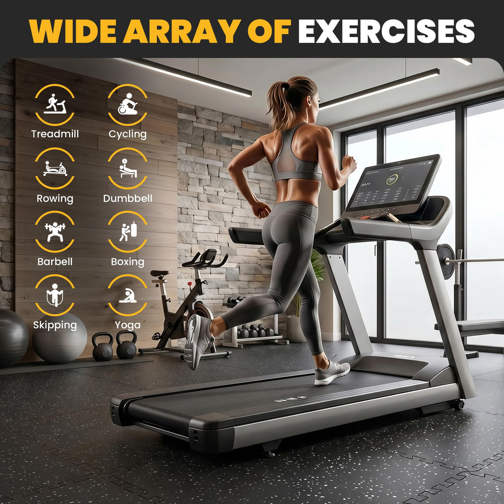 0.6" Thick Rubber Top Exercise Mat, Interlocking Puzzle Gym Flooring Mat