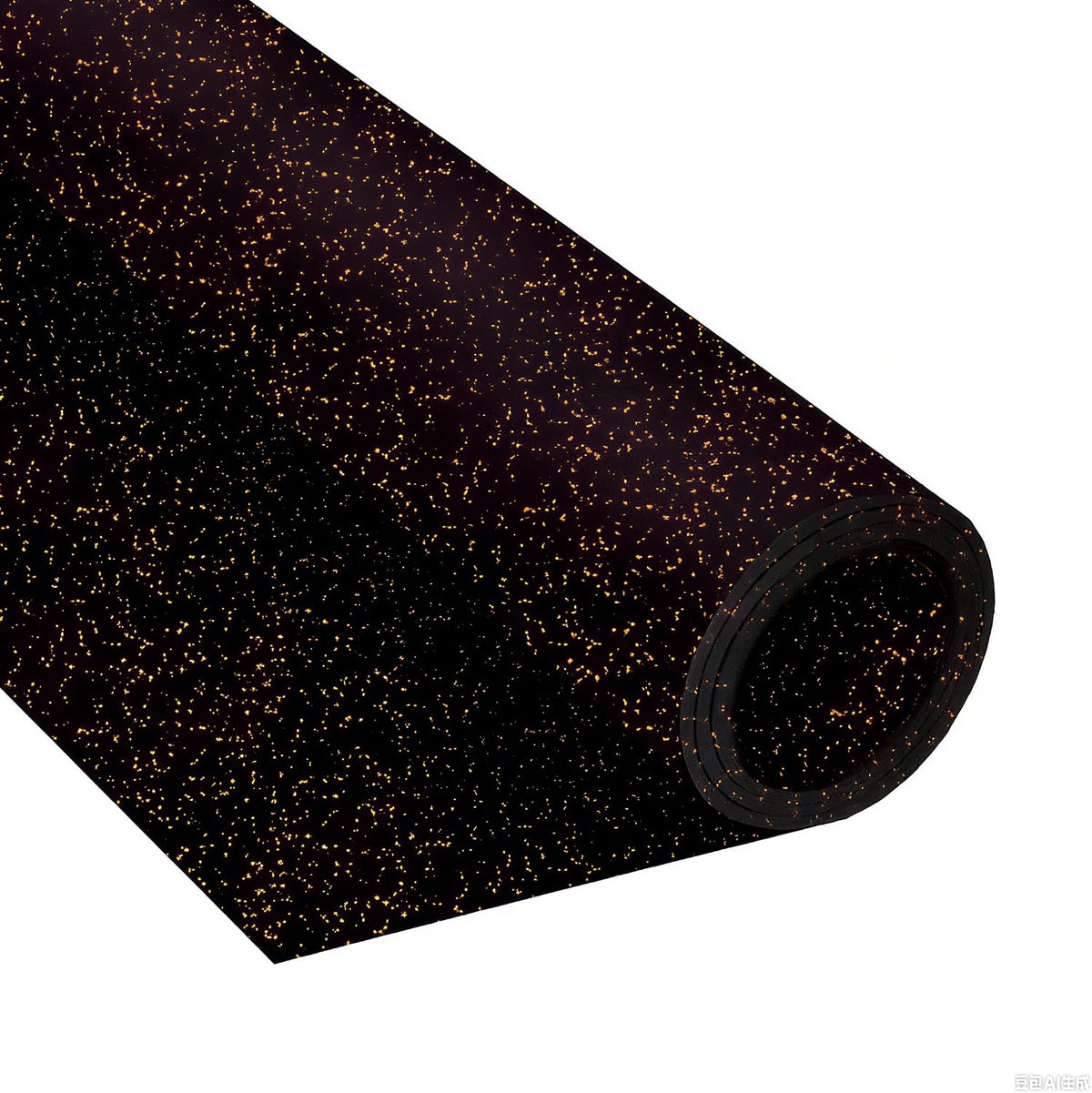4X10 FT Rubber Gym Flooring Roll Non-Slip Shock Absorption-Black/Red