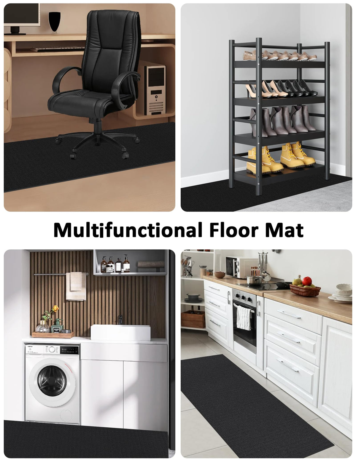 Large Exercise Mat 8'x5'|12'x6'|10'x6'|6'x4'|6'x2' Workout Mat for Home Gym Mats Exercise Heavy Duty Gym Flooring Fitness Mat Large Yoga Mat Cardio Mat for Weightlifting, Jump Rope, MMA, Shoe-Friendly