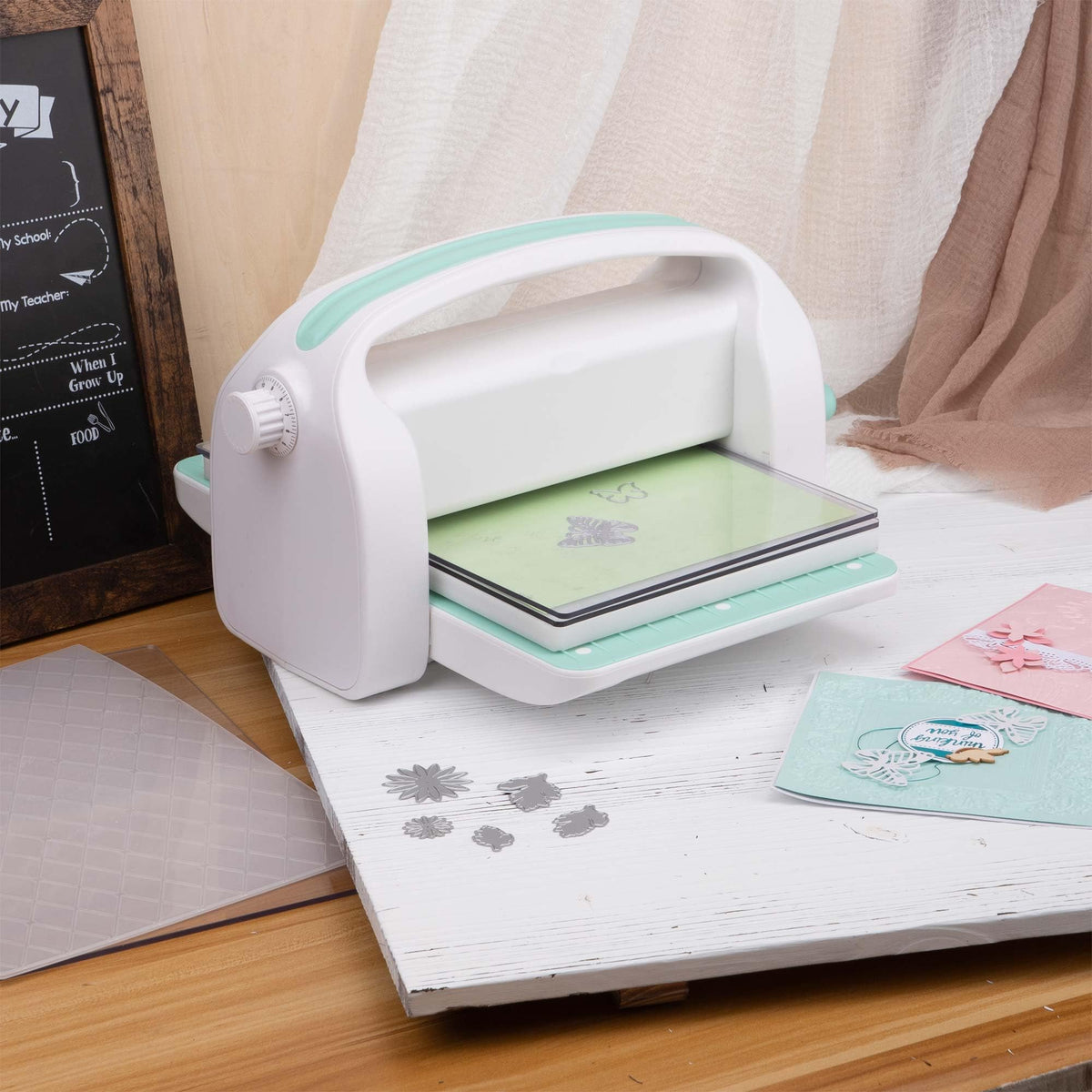 Die Cutting Machine for Card Making, Foldable Embossing Machine for Scrapbookingï¼DIY Paper Craft (Gift Box), 9" Opening