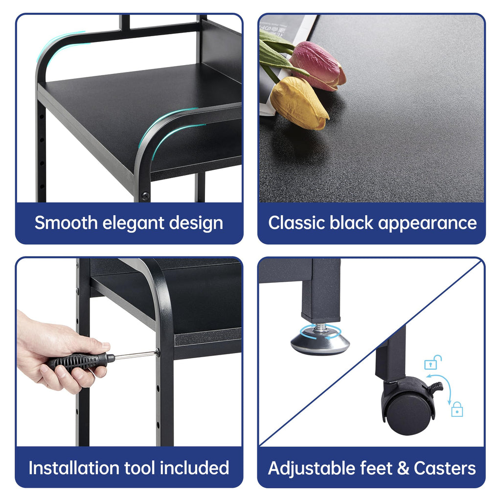 Fannova Printer Stand with Height Adjustable Storage Shelf for Home Office