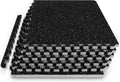 ProsourceFit Rubber Top Exercise Puzzle Mat Â¾-inch, EVA Foam, Protective Interlocking Tiles for Home Gym Equipment and Workouts; Grey, 24 SQ FT, 6 Tiles
