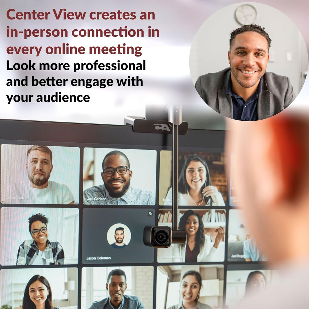 Cyber Acoustics WC-Flex HD Webcam, Center and Table View Mounting Options