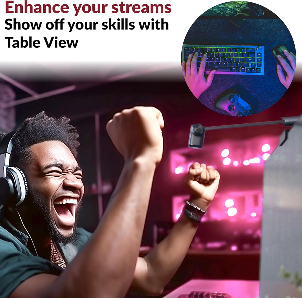 Cyber Acoustics WC-Flex HD Webcam, Center and Table View Mounting Options