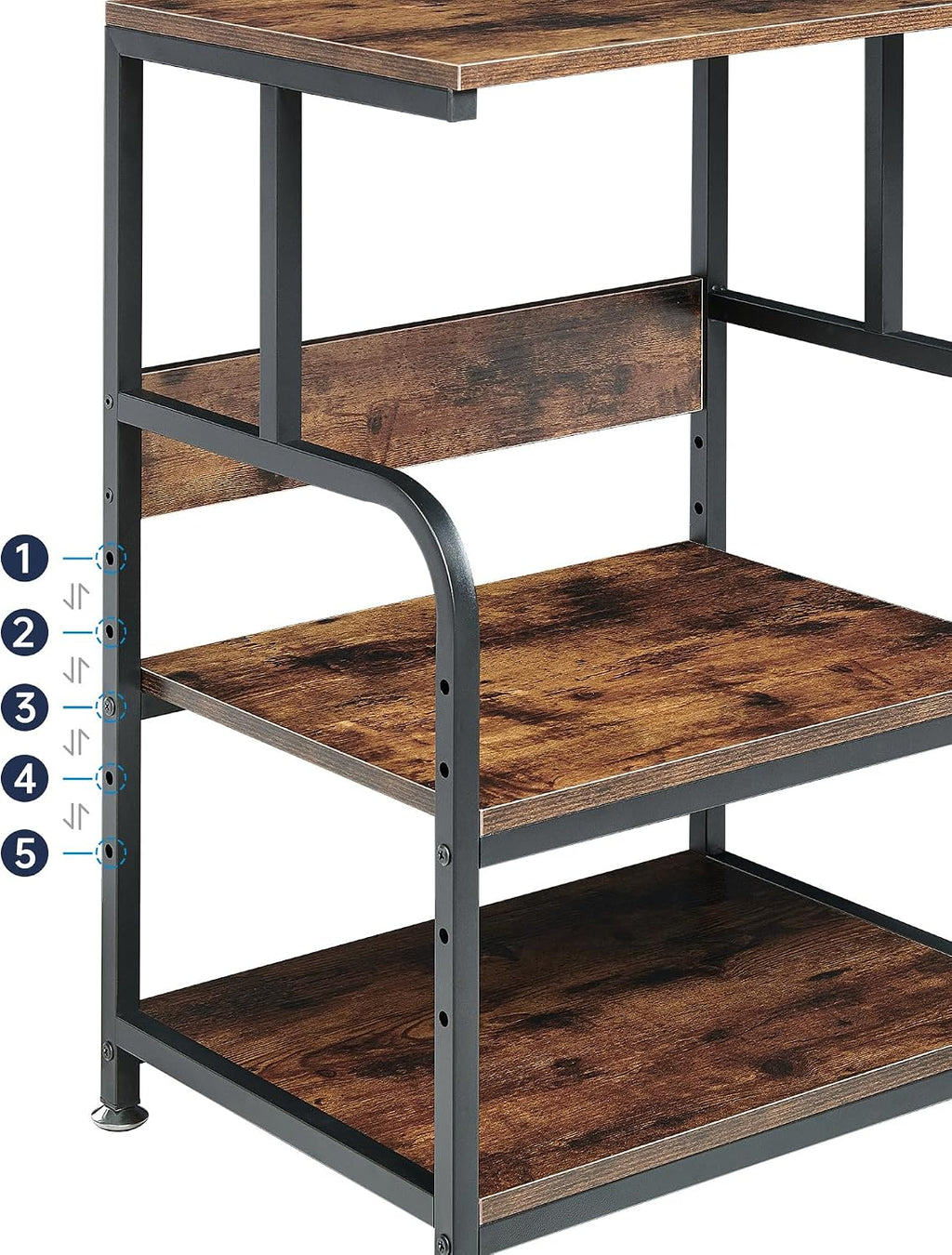 Fannova Printer Stand with Height Adjustable Storage Shelf for Home Office