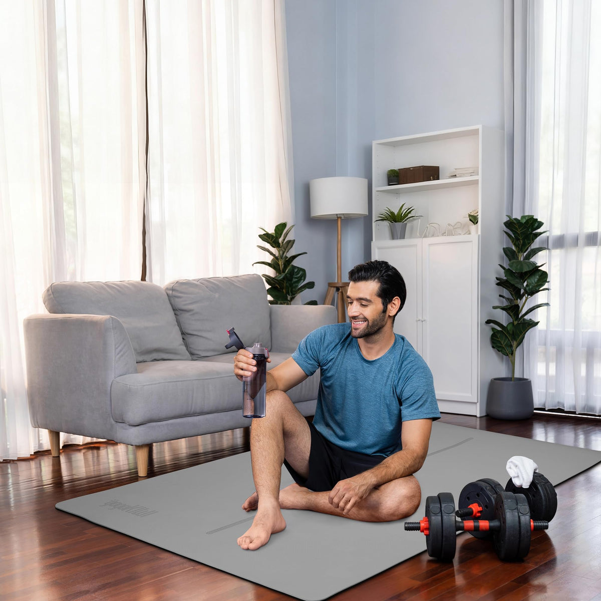 Gogokiwi Extra Large Yoga Mat 6'x4', Thick Exercise Mats for Home Workout