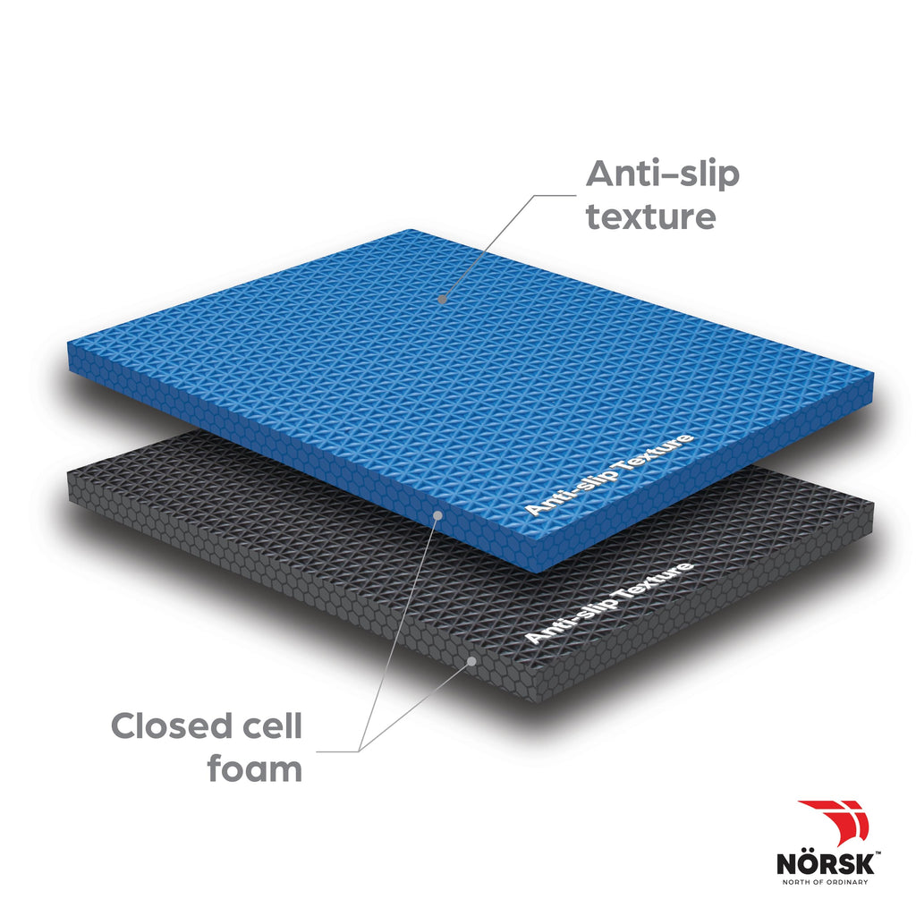 Norsk Reversible 3/4" EVA Foam Gym Floor Tiles, Gray/Black, 12-Pack