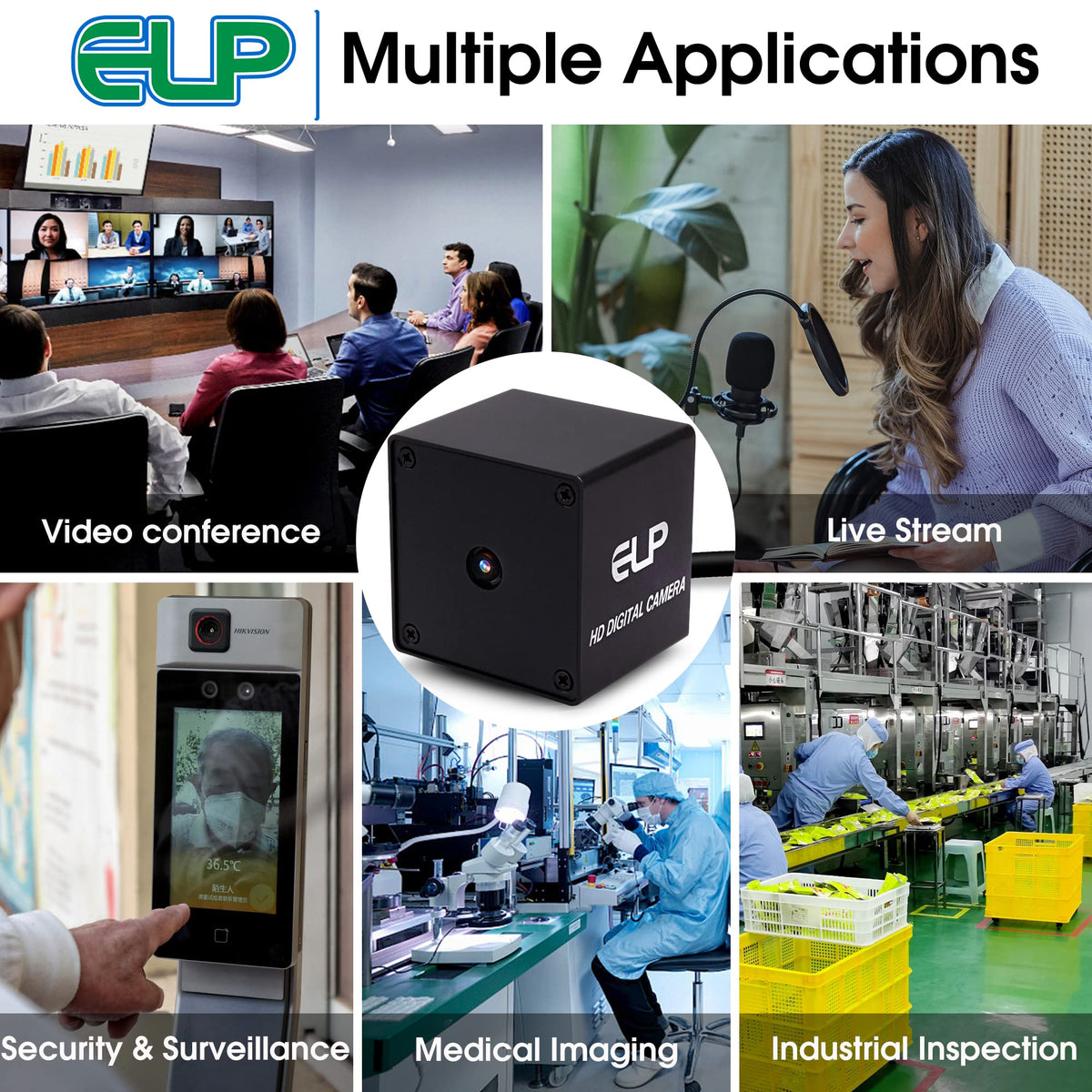 ELP 48MP Fast Autofocus USB Camera Module with 70degree No Distortion Lens for Computer Mini UVC USB2.0 Industrial Webcam Board 8000 * 6000 USB with Camera for Laptop PC Raspberry pi Jetson Nano
