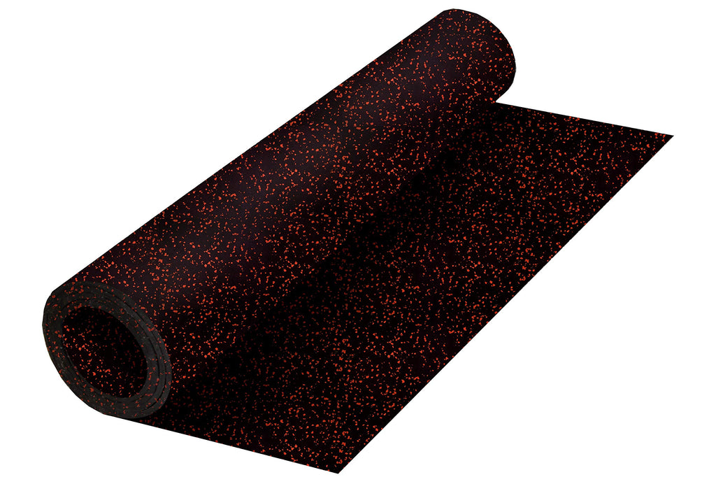 Genaflex Rubber Gym Floor Mat - 8mm Thick - Heavy Duty Commercial Protective Gym Flooring Roll (10% Blue, 4' X 6')