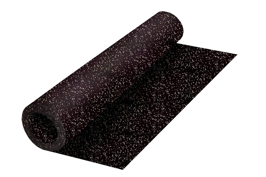Genaflex Rubber Gym Floor Mat - 8mm Thick - Heavy Duty Commercial Protective Gym Flooring Roll (10% Blue, 4' X 6')