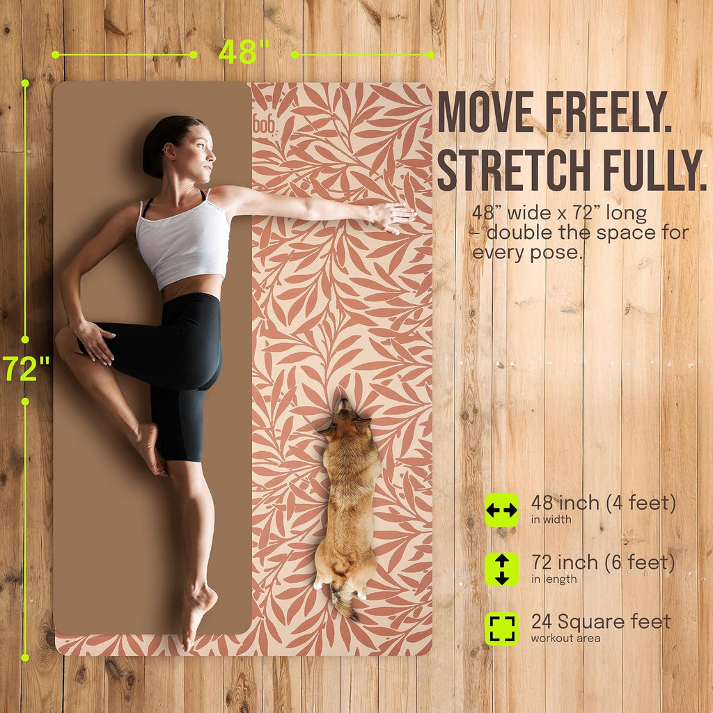 Gogokiwi Extra Large Yoga Mat 6'x4', Thick Exercise Mats for Home Workout