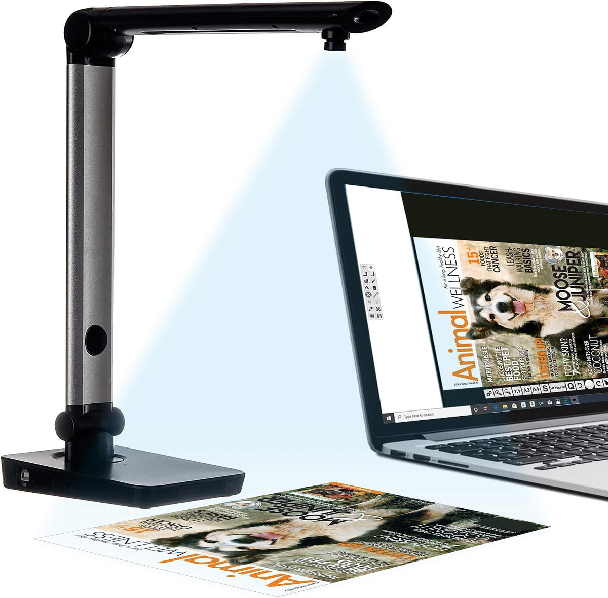 Digital Portable Multi-Angle USB Document Camera LV-1 Series LV-1010 (Black)
