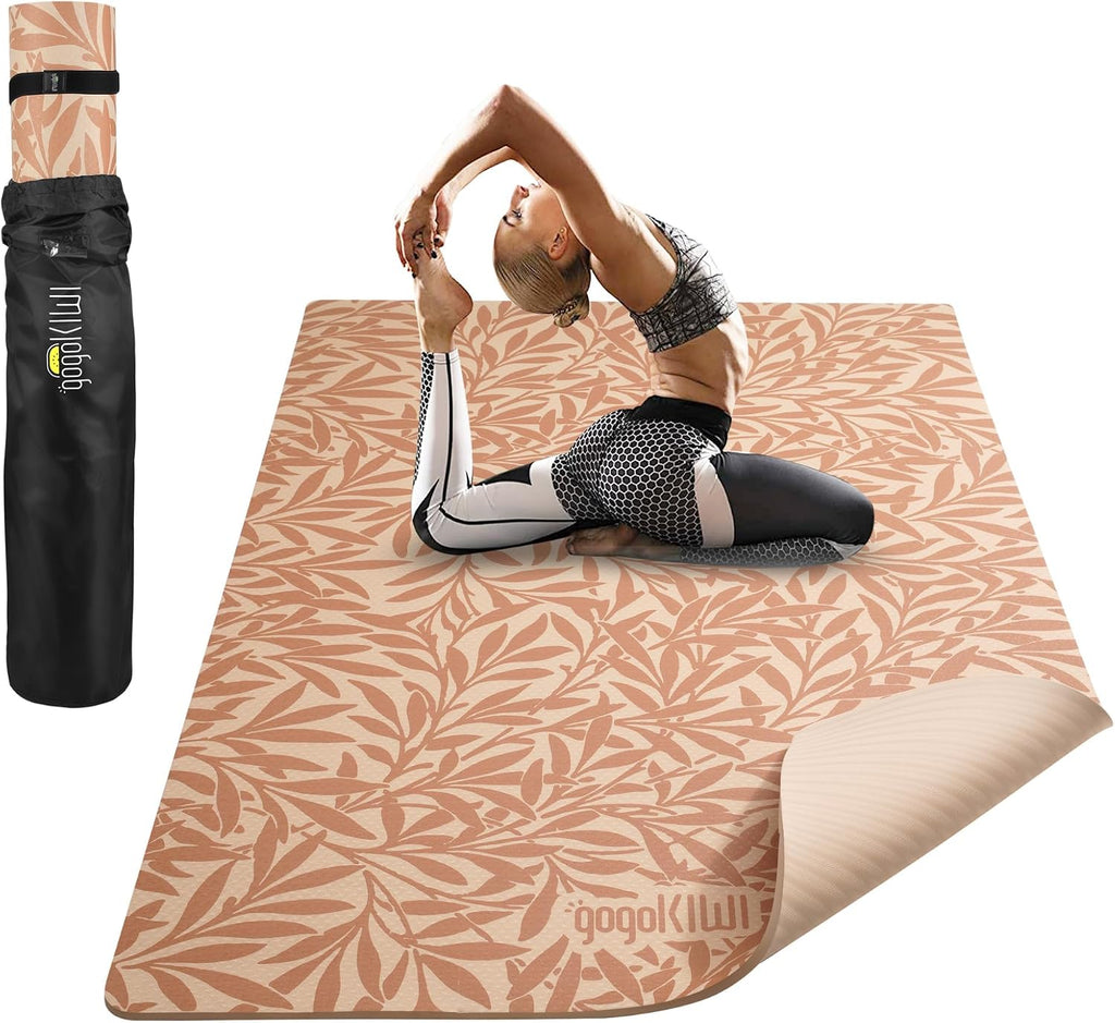 Gogokiwi Extra Large Yoga Mat 6'x4', Thick Exercise Mats for Home Workout