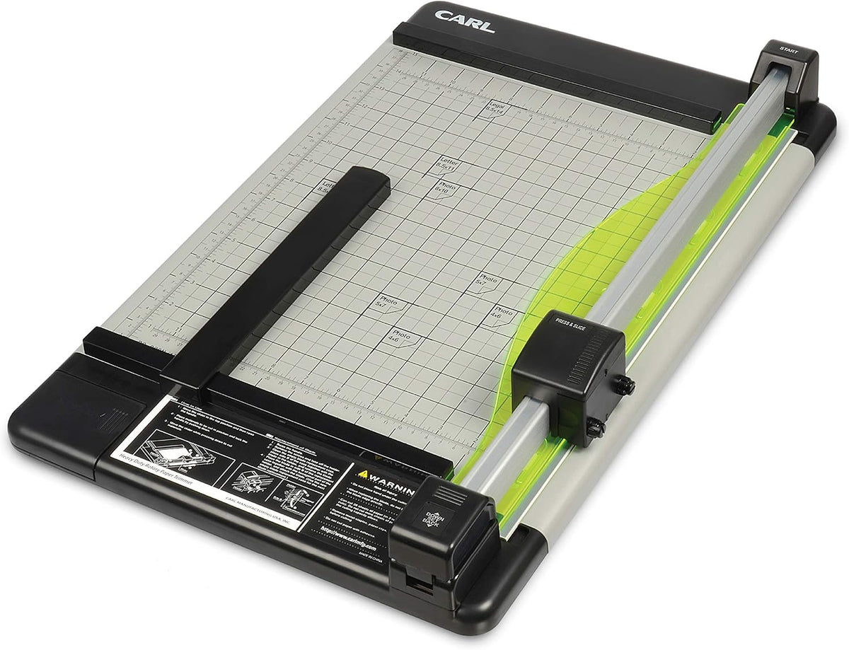 Carl Manufacturing 12220 HVY-Duty Paper Trimmer 15-Inch 36 Sht Cap. 14-Inch x15-1/4-Inch x3/4-Inch GY