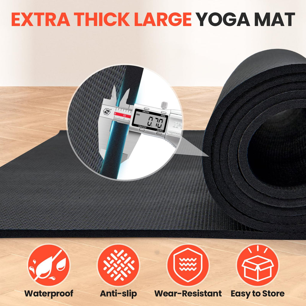 Stepwaver Large Exercise Mat, 6'x4'/7'x5'/8'x5'/9'x5'/10'x5'/12'x5'x8mm
