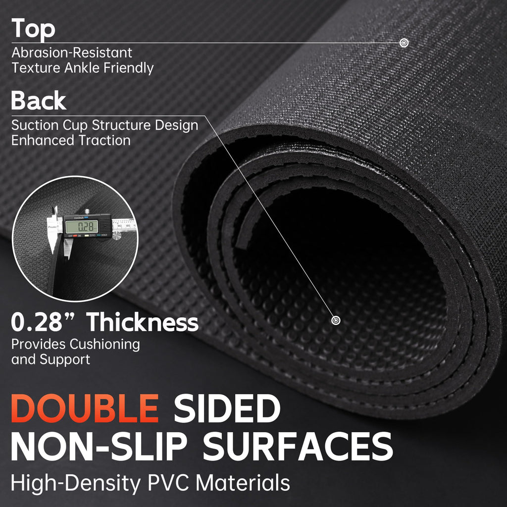 Extra Large Exercise Mat, 10â x 6'/ 8â x 6â/ 7â x 5â/ 6â x 4â- 7MM Thick Workout Mat for Home Gym, High-Density Gym Mat for Home Gym Floor, Non Slip Large Yoga Mat