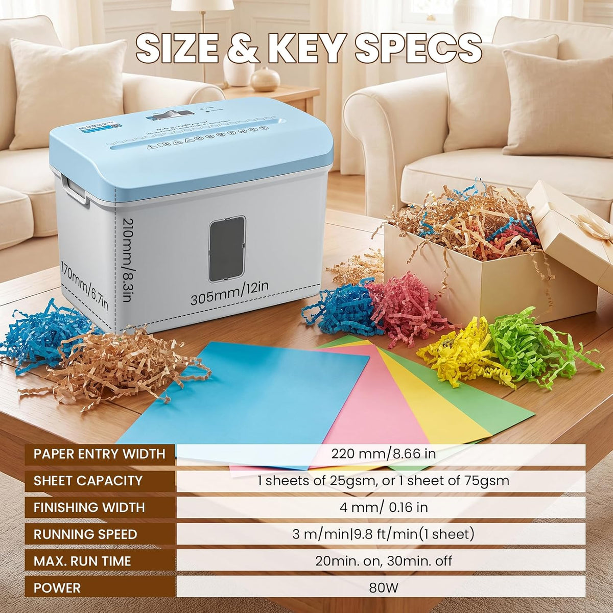 Mxmoonant Electric Crinkle Paper Shredder Machine for Gift Packaging Filler