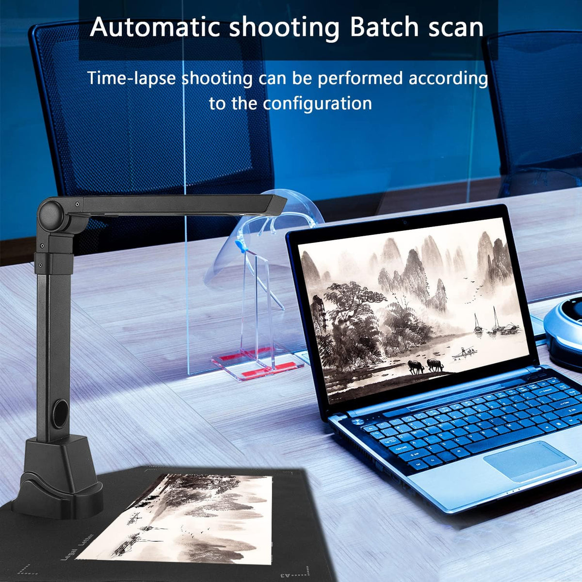 NetumScan 13MP Book Document Camera for Teachers,Capture Size A3/A4