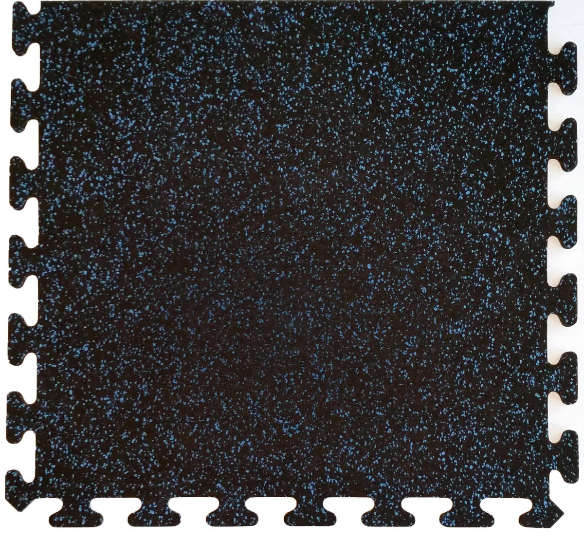 American Floor Mats Fit-Lock 3/8 Inch Heavy Duty Rubber Flooring - Interlocking Rubber Tiles (24" x 24" Tile) Solid Black 4' x 4' Set (4 Tiles Total) - Exercise Mats, Home Gym Sets