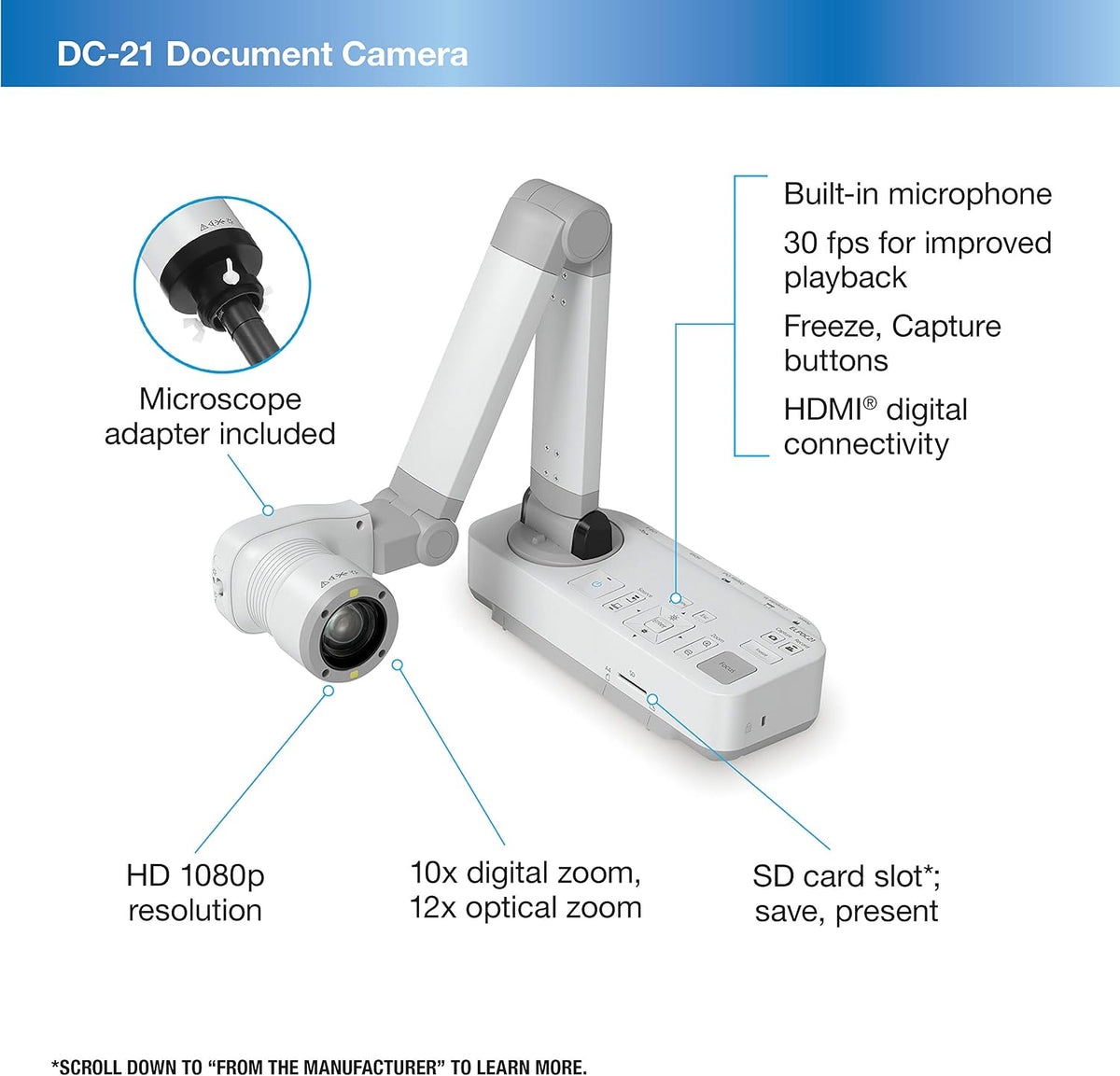 Epson DC-21 High-Definition Document Camera