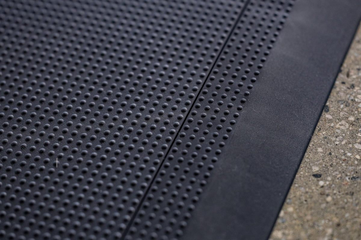 Baselayer Performance Series Interlocking Floor Tiles - Durable Â½ in TPE (Rubber Like, NOT Foam, no Odor) - Gym Flooring for Weights & Heavy Equipment - Black, 15 SqFt (6 Pack) - Made in USA