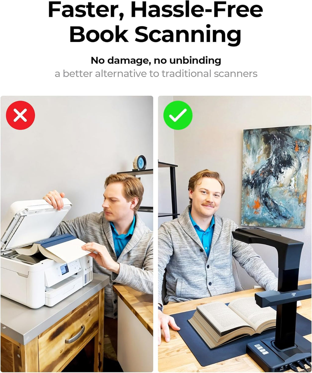 CZUR ET MAX Professional Book & Document Scanner, 38MP Document Camera