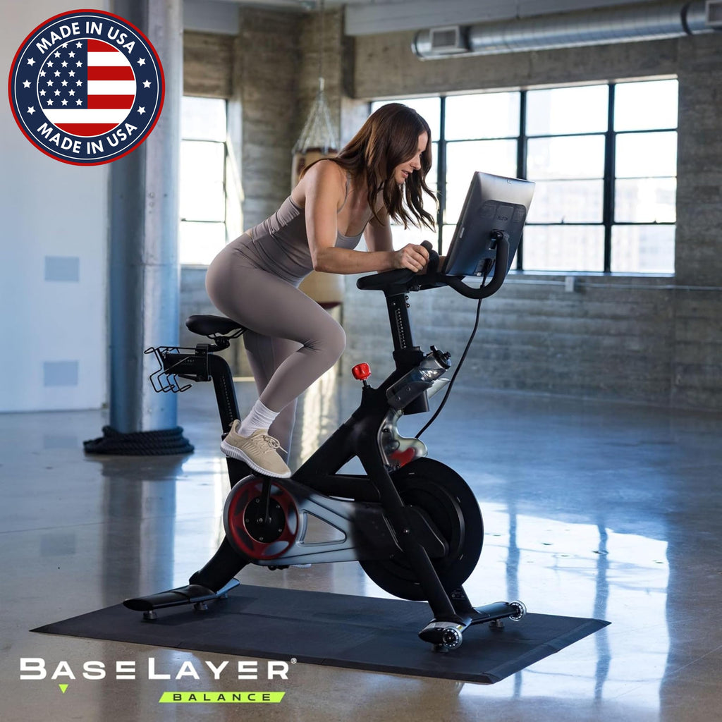 Baselayer Performance Series Interlocking Floor Tiles - Durable Â½ in TPE (Rubber Like, NOT Foam, no Odor) - Gym Flooring for Weights & Heavy Equipment - Black, 15 SqFt (6 Pack) - Made in USA