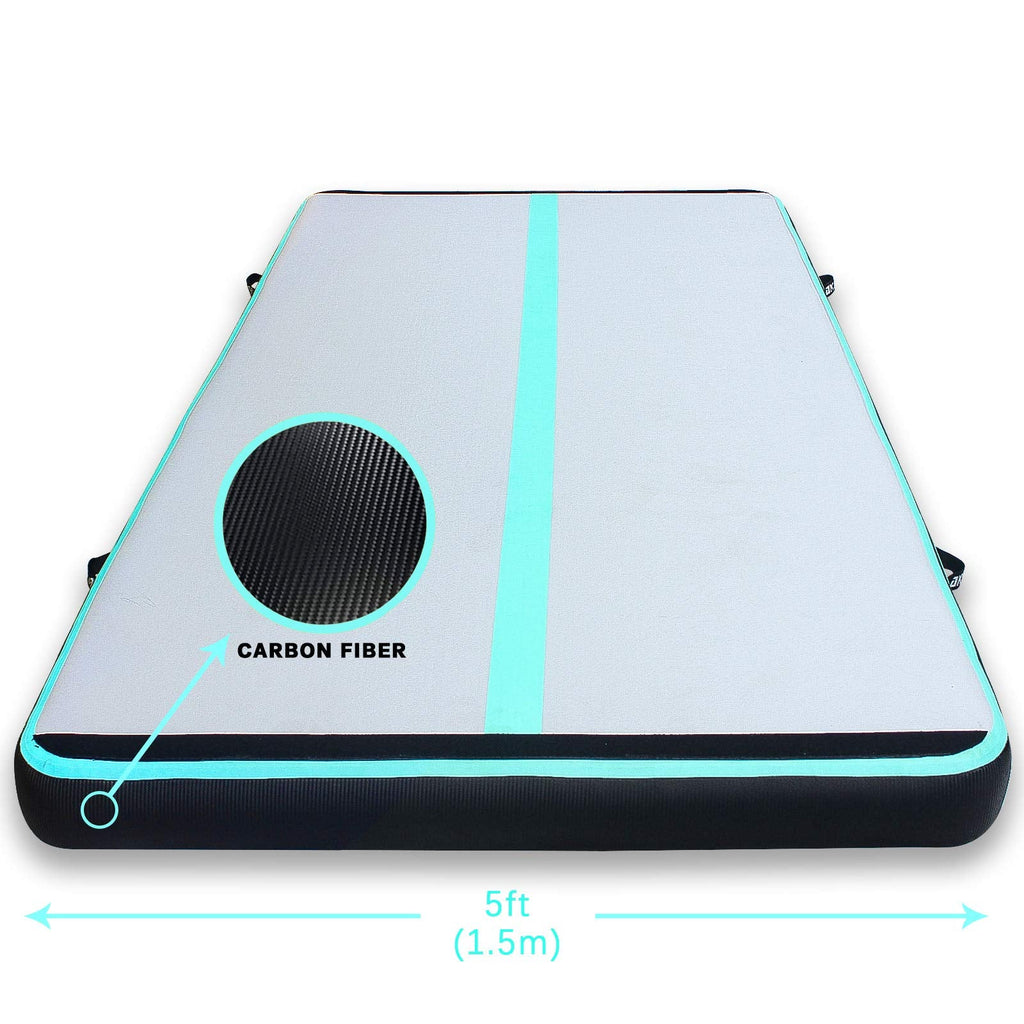 AKSPORT Gymnastics Air Mat Tumble Track Tumbling Mat Inflatable Floor Mats with Air Pump for Home Use/Tumble/Gym/Training/Cheerleading/Parkour/Beach/Park/Water