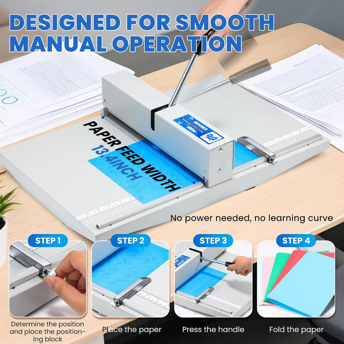 Mxmoonant 2 in 1 Manual Creasing & Perforating Machine 13.4''