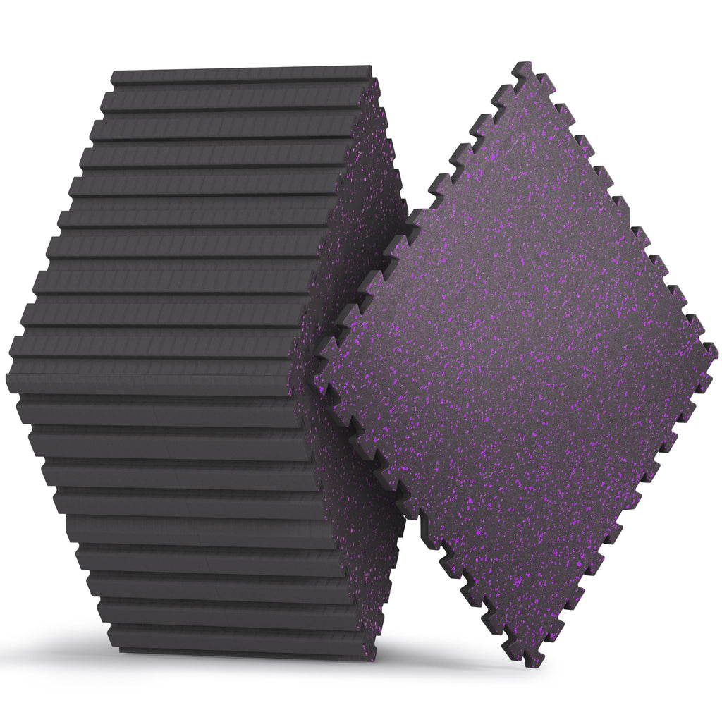 AIRHOP 1/2" Thick 48 Sq Ft Gym Flooring for Home Gym, Rubber Top Gym Mats