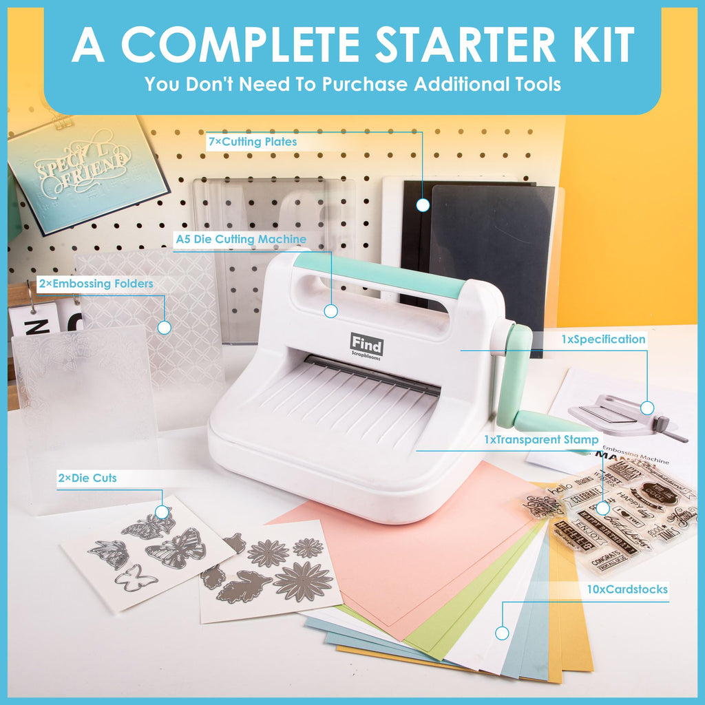 Die Cutting Machine for Card Making, Foldable Embossing Machine for Scrapbookingï¼DIY Paper Craft (Gift Box), 9" Opening