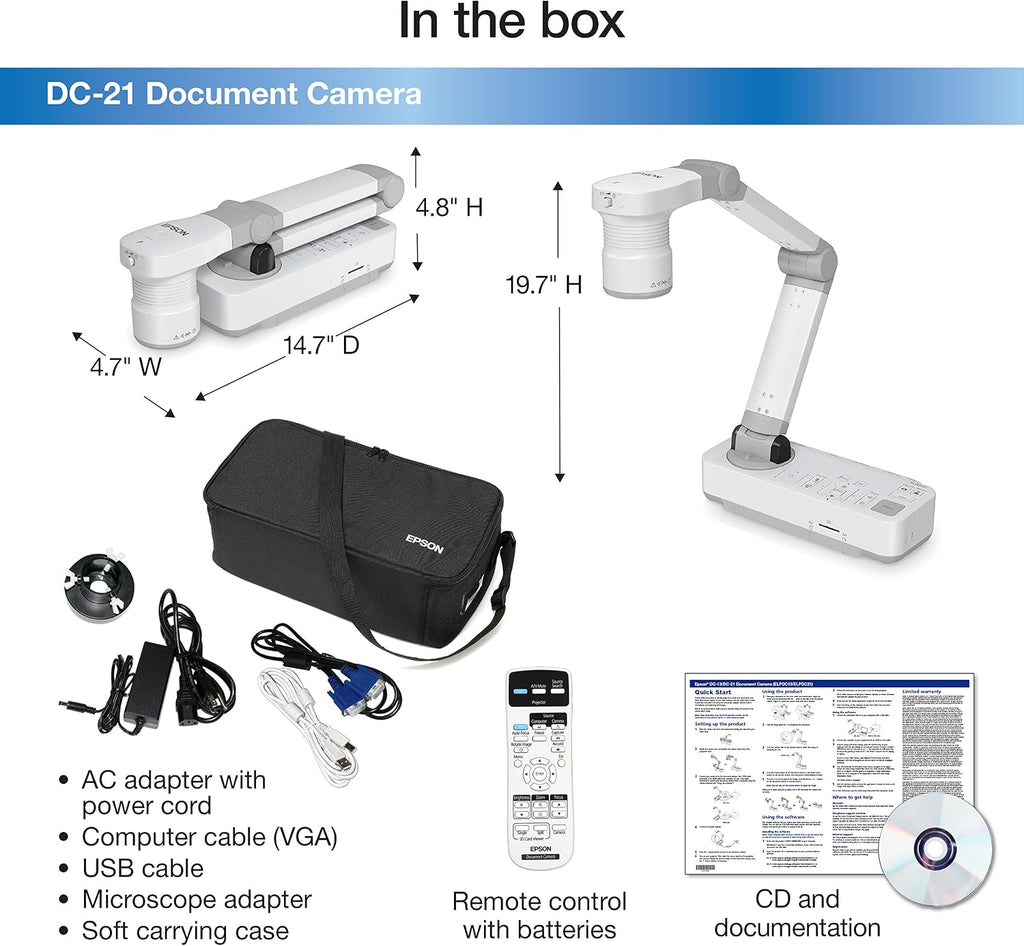 Epson DC-21 High-Definition Document Camera