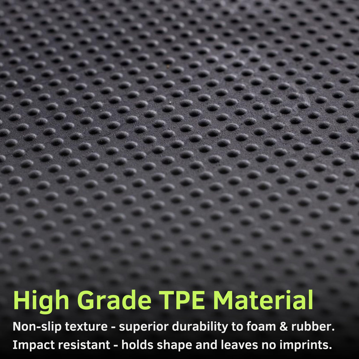 Baselayer Performance Series Interlocking Floor Tiles - Durable Â½ in TPE (Rubber Like, NOT Foam, no Odor) - Gym Flooring for Weights & Heavy Equipment - Black, 15 SqFt (6 Pack) - Made in USA