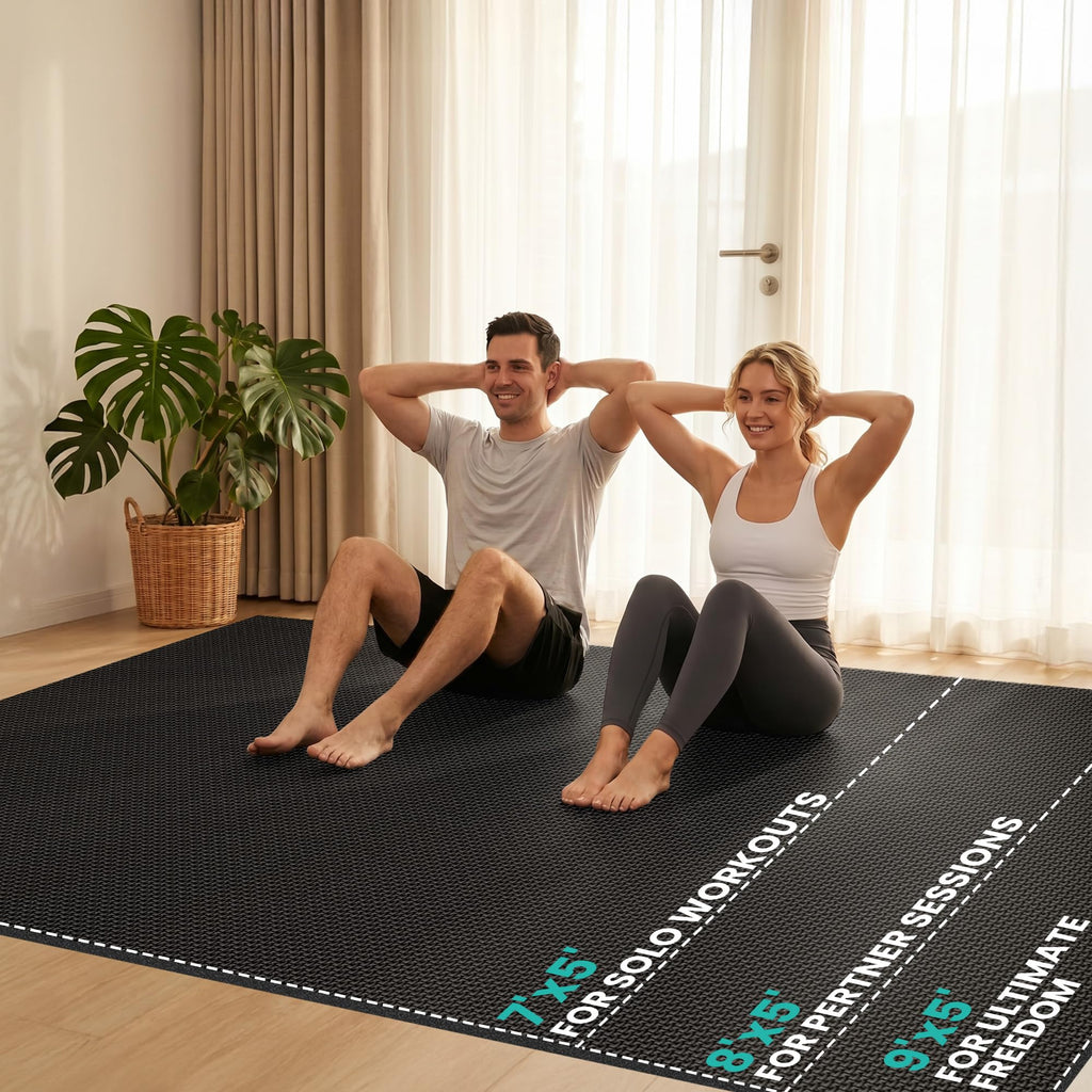 Stepwaver Large Exercise Mat, 6'x4'/7'x5'/8'x5'/9'x5'/10'x5'/12'x5'x8mm