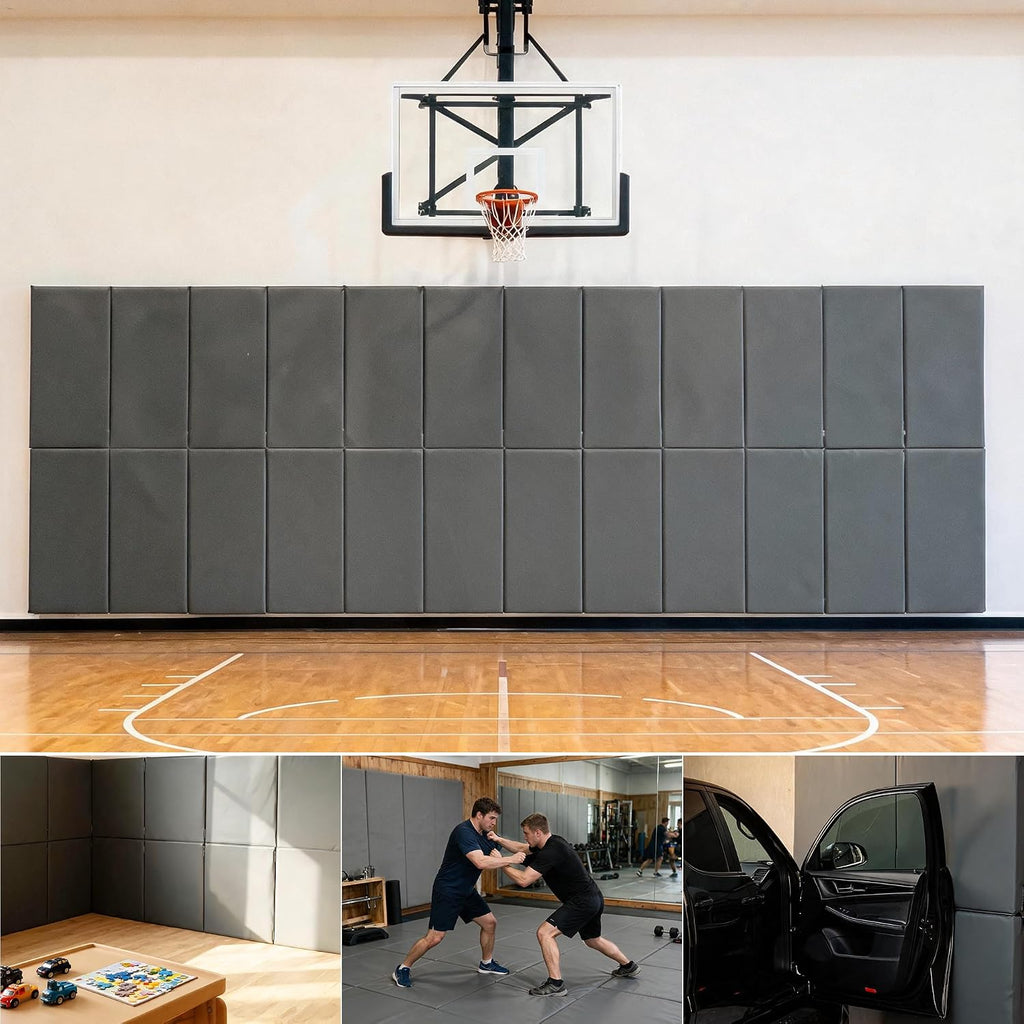 72'' Gym Wall Padding, Shock Absorbing Mat 1 Pack 23.6in Wide