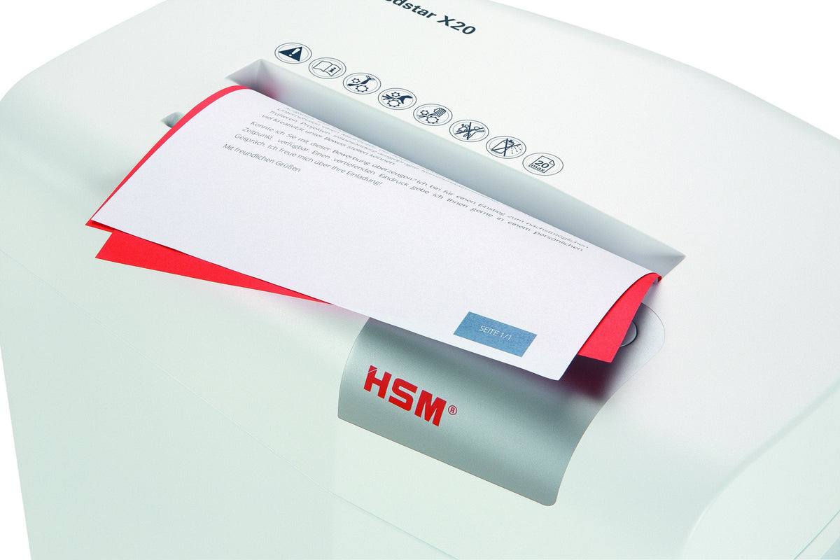 HSM shredstar X14 Cross-Cut Shredder; Shreds Up to 14 Sheets; 6.1-Gallon Capacity Shredder White | HSM1057W
