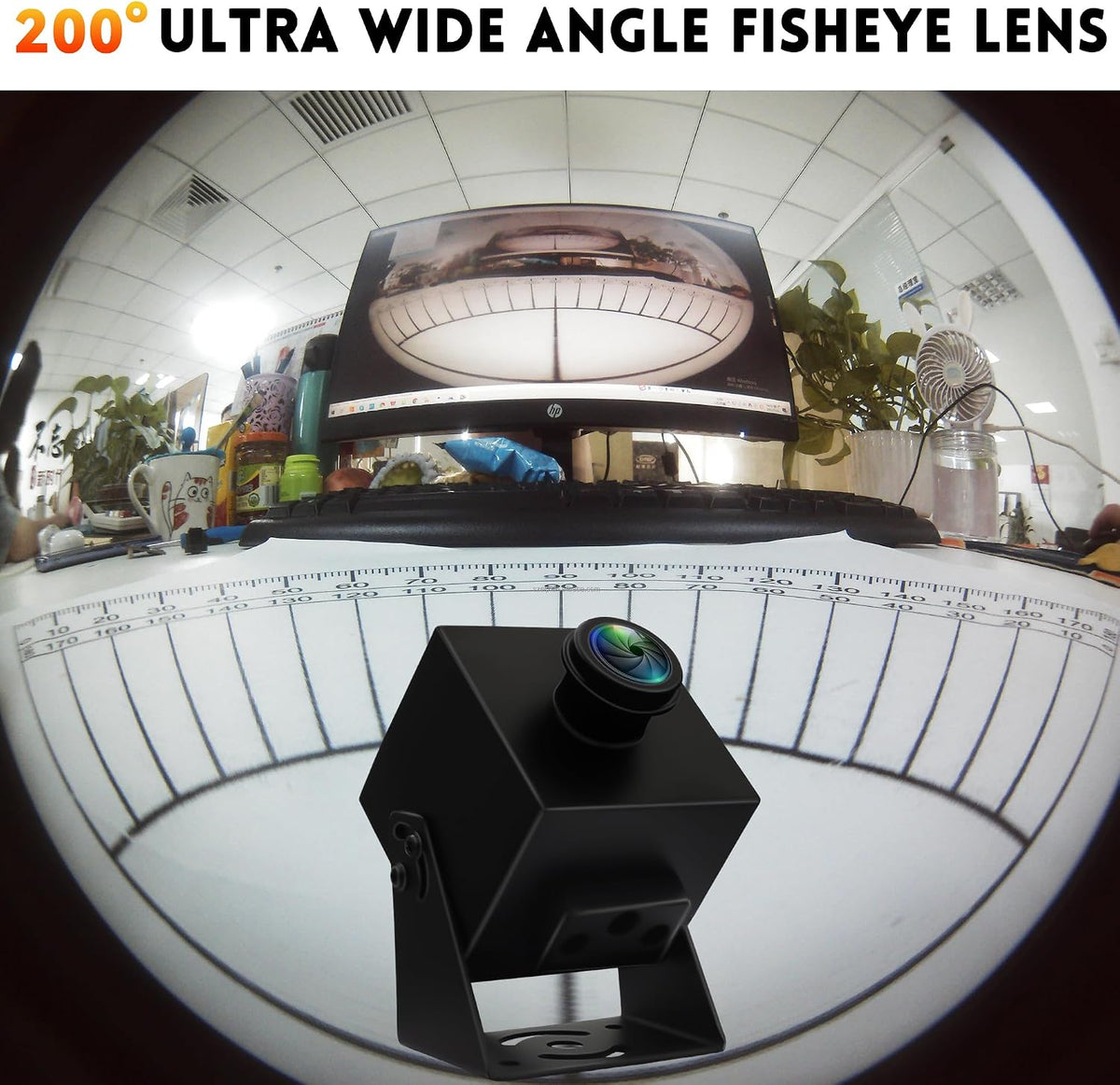 48MP USB Camera 8K Webcam 6000P Ultra HD Cam with 200Degree Wide Angle Fisheye Lens PC Computer Lightburn for Laser Engraver Plug and Play for Document Scanning Face Recognition