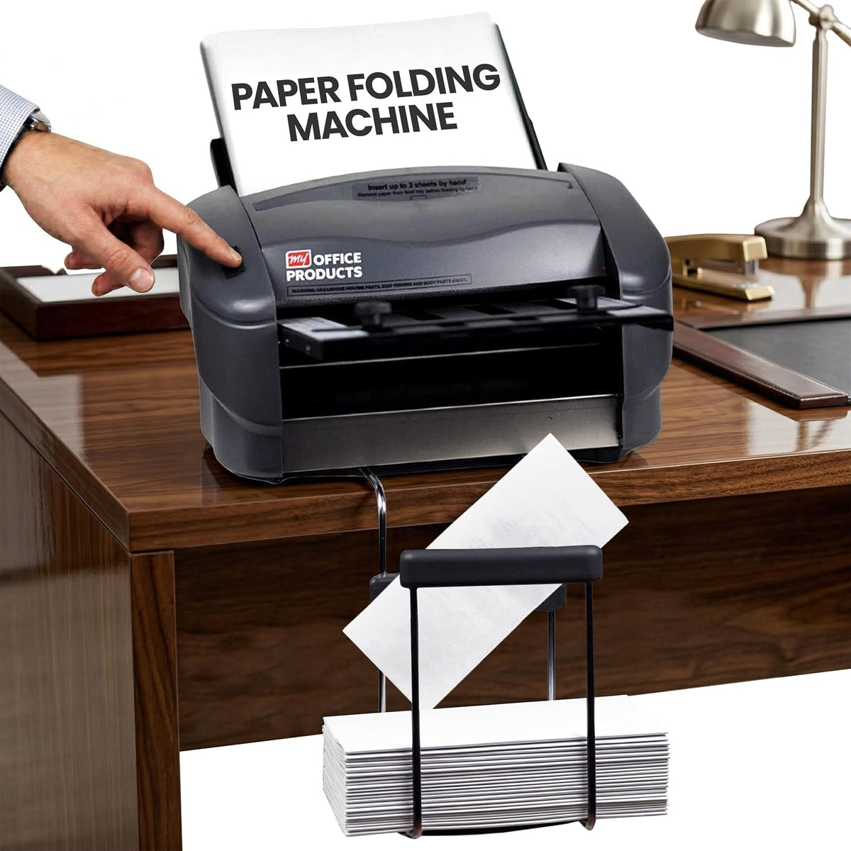 Martin Yale P7500 Paper Folding Machine - Automatic Feed Tabletop 4000 Sheet/Hour Letter, Half, ZFold, Double Parallel, for Offices, Mailrooms, Business, Folds 8.5â³ x 11â³ & 8.5â³ x 14â³ 20lb Bond Paper