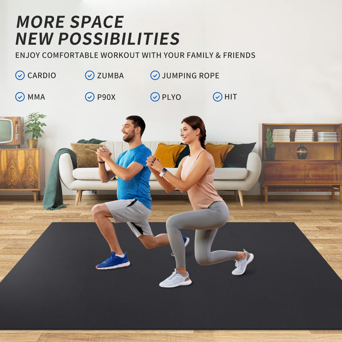 MRO Extra Large Exercise Mat 15'x6'/12'x6'/9'x6'(7mm)