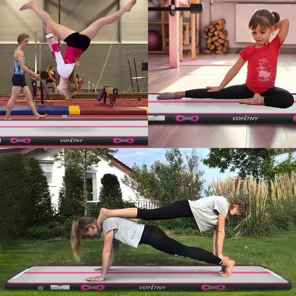 VOFiTNY Inflatable Gymnastics Air mat Tumbling Track for Home