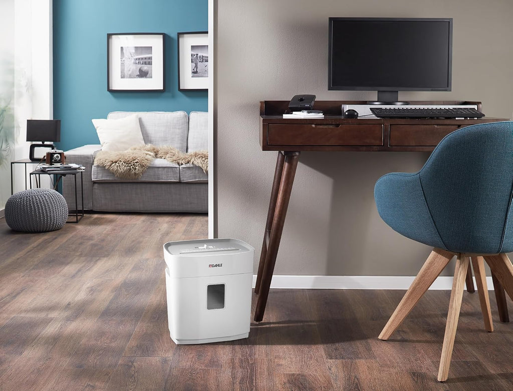 Dahle PaperSAFE PS 100 Paper Shredder, Oil Free, Jam Protection, Security Level P-4, 5 Sheet Max, Shreds Staples, Paper Clips & Credit Cards