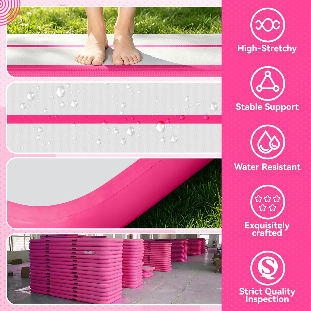 FBSPORT 6.6ft/10ft/13ft/16ft/20ft Inflatable Air Gymnastics Training Mat